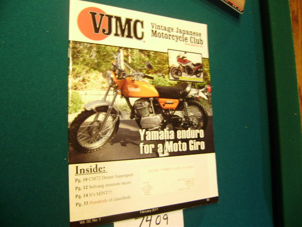 VJMC Magazine Yamaha DT2 on the cover February 2011 sku 7403  Free shipping to USA 48 states