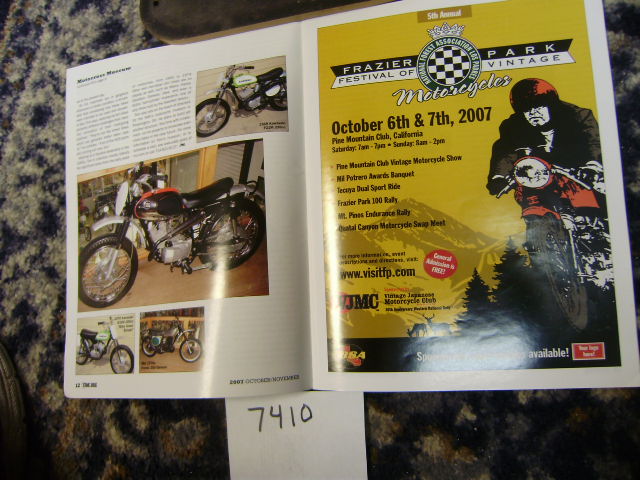 VJMC Magazine 1968 Suzuki T500 Cobra on cover October 2007 sku 7410 free shipping to USA