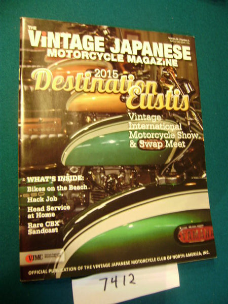 VJMC Magazine Yamaha XS 650 1970 on the cover June 2015 sku 7412 free shipping to USA