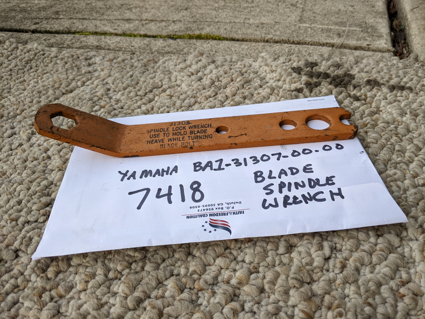 Yamaha  20mm Spindle Lock Blade Wrench sku 7418