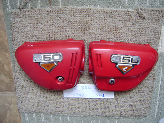 Sold Ebay 06022020Honda CL350 Sidecover Pair Magna Red 1973 sku 5941