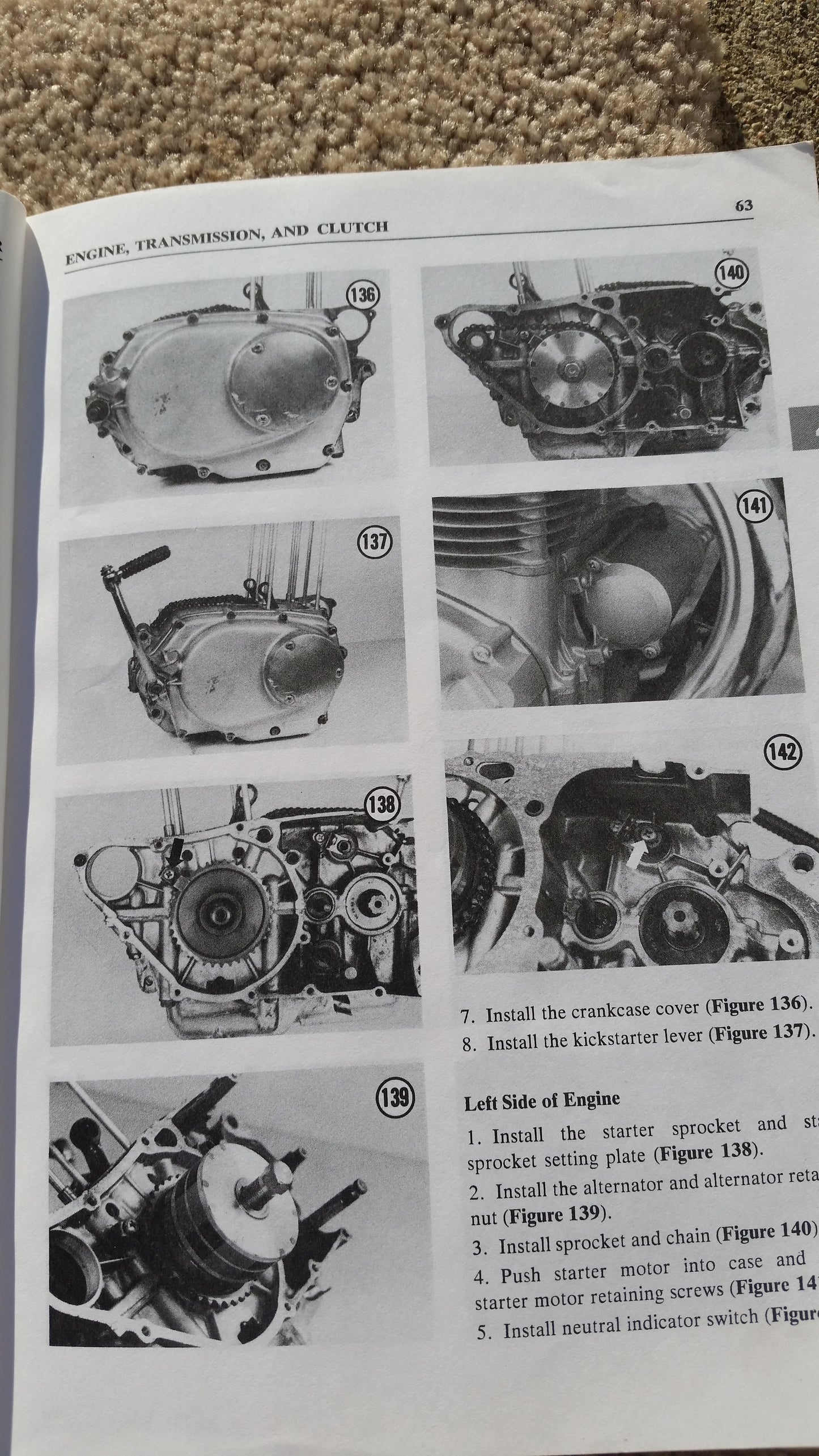 Honda 125-200 cc twins 1965-1978  Service Manual 5515