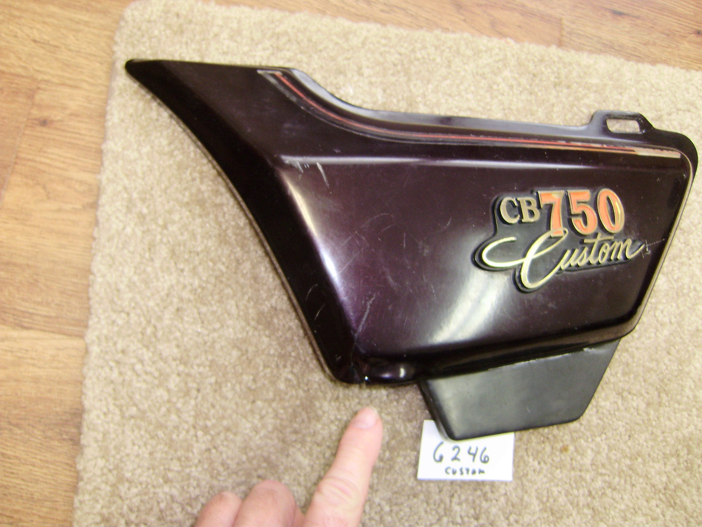 Sold Ebay Honda CB750C Custom  Left Sidecover Honda Part 83700--425P  sku 6246