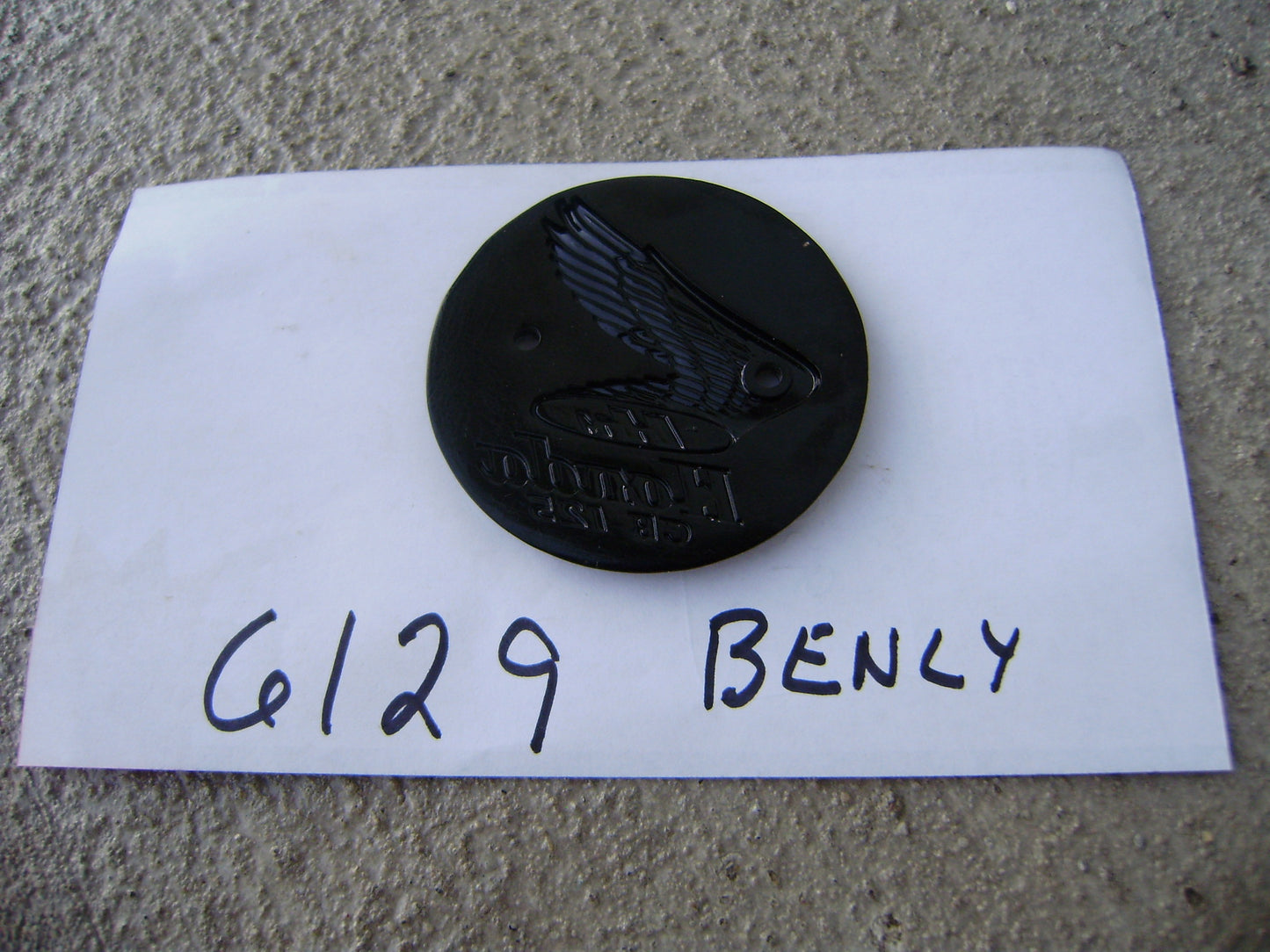 HONDA CB125 CB92 Benly 125 Tank Badge left NOS Genuine Honda  Left side sku 6129