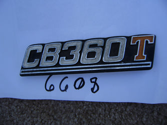Honda CB360T Sidecover Badge sku 6608