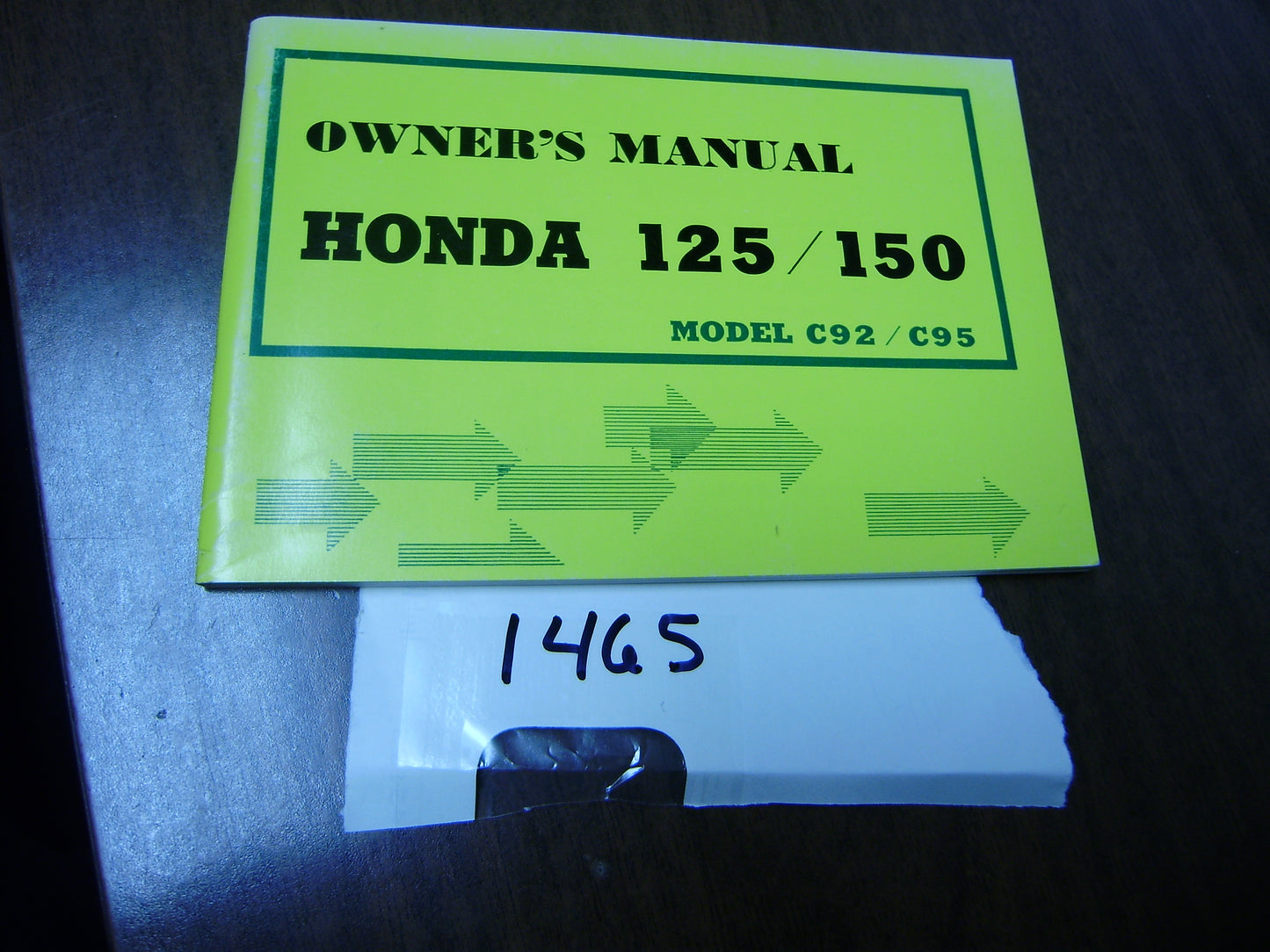 Honda  CA95  Owners Manual Benly 150 Benly 125 New Condition sku 1465