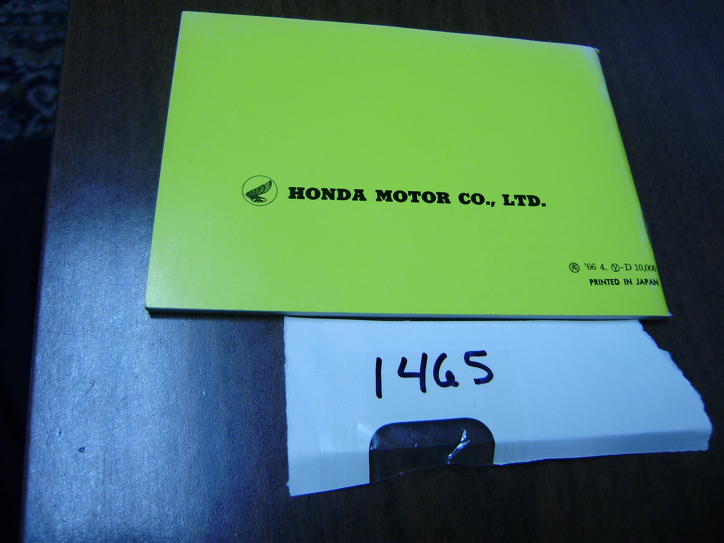 Honda  CA95  Owners Manual Benly 150 Benly 125 New Condition sku 1465