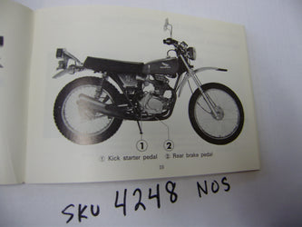 Honda XL125  owners manual NOS sku 4248