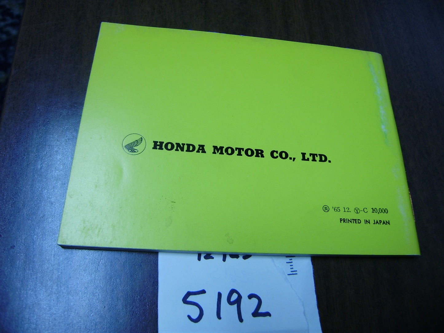 Honda  C92 C95 125/150 Benly Owners Manual Museum  Condition sku 5192