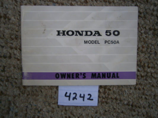Honda PC50A NOS New Manual 4242