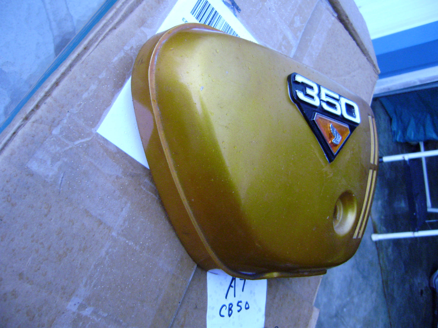 Sold as a pair on Ebay 06232020 Honda CB350 sidecover gold right sku 5905