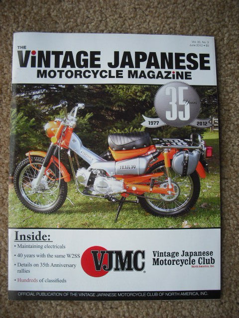 Honda CT90 Magazine Featured Cover of the VJMC Magazine June 2012  sku 4613 Free Shipping to USA