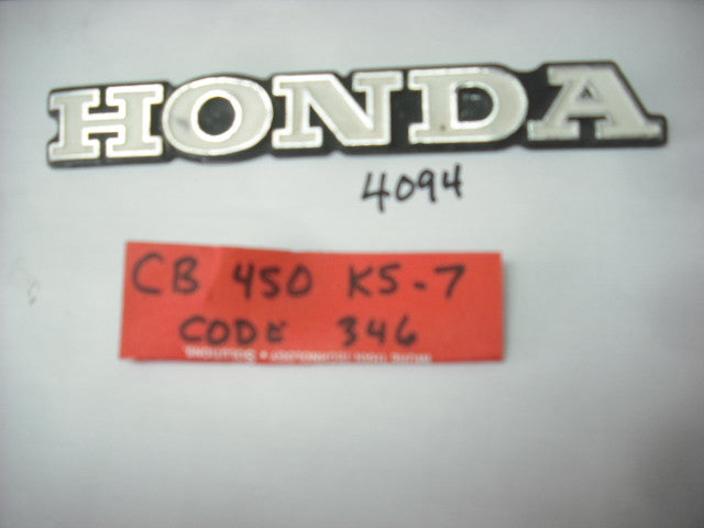 Sold by Invoice Honda CB CL450 K5-K7 Gas Tank Badge