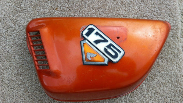 Sold Ebay 07162020 Honda CB175K7 Candy Orange left sidecover with badge sku 4176