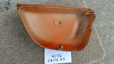 Sold Ebay 07162020 Honda CB175K7 Candy Orange left sidecover with badge sku 4176