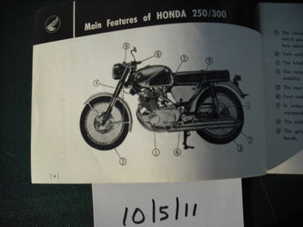 Honda CB72 Honda CB77 Owners Manual 1965