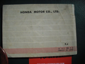Honda CB175K4 1970 Manual