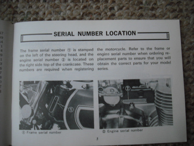 Honda CB125S1 1974 Owners Manual