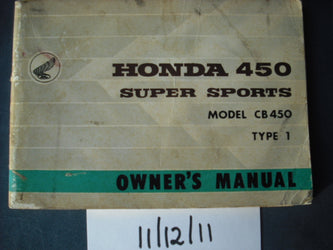 Sold on Ebay 6/2/17 Honda CB450 K0 Black Bomber 1965 Manual 2037