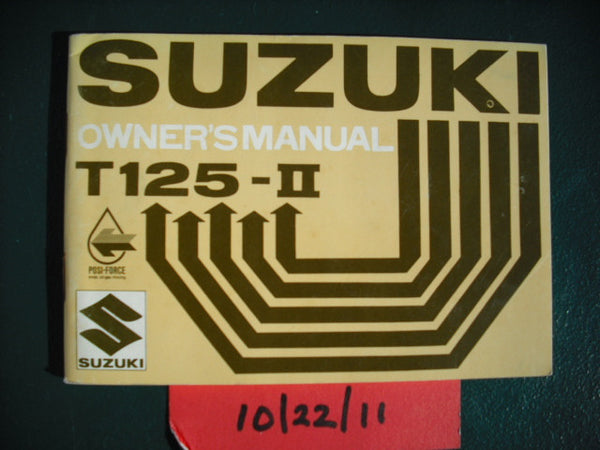 Suzuki T125 II Stinger 1970 Model Year Manual
