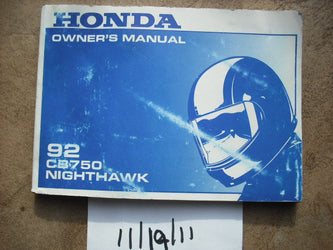 Honda CB750 1992 Owners Manual