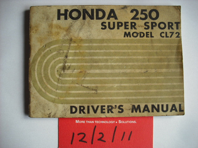 Honda CL72 250 scrambler manual 2058
