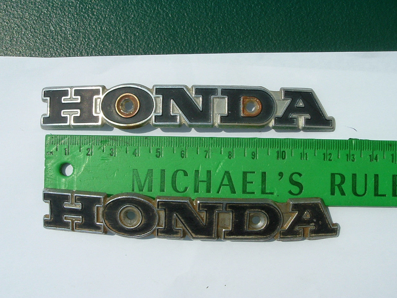 Honda CB100 SL100 SL350 Metal Gas Tank Badge Pair 1100