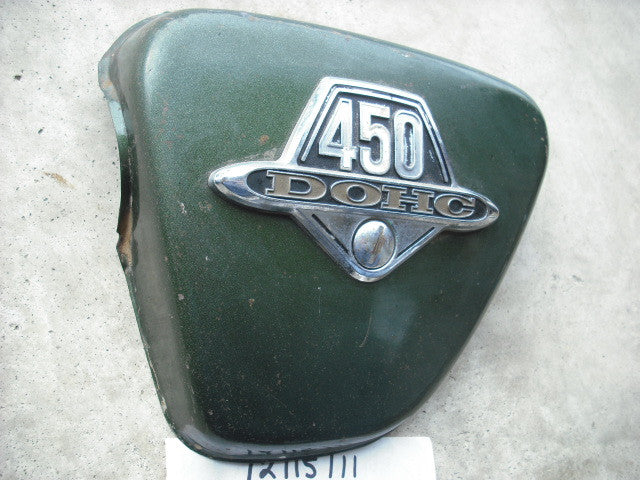 Honda CB450 1973 Left Sidecover Tyrolean Green Metallic