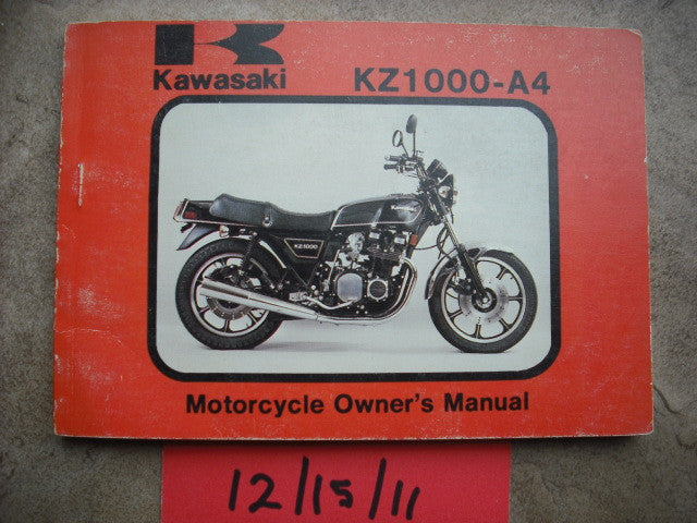 Kawasaki KZ1000 A4 Manual 1980 Model 2068