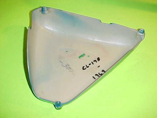 Honda CL175K3 NOS Right Candy Blue Sidecover with badge 3008