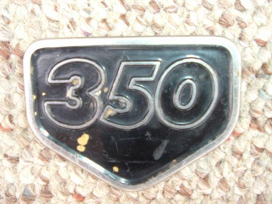 Honda CB350 CL350 Black Sidecover Badge 1131