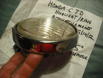 Sold by invoice Honda C70 Headlight and Chrome Trim Ring