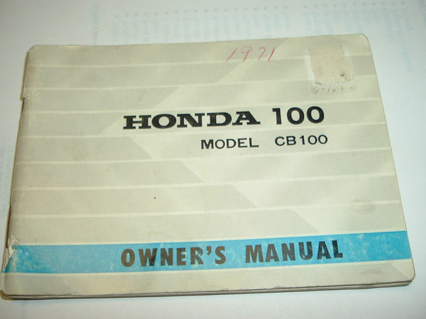 Honda CB100K1 Owners Manual 1259