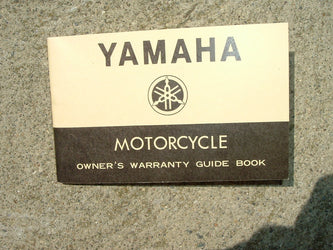 Yamaha JT1 Warranty Booklet