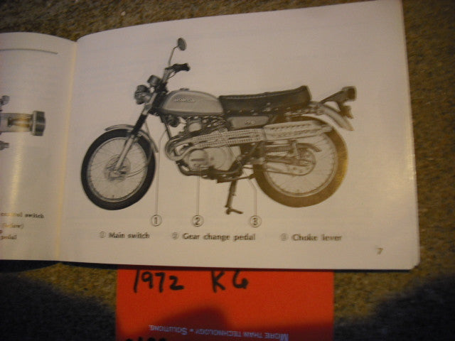 Honda CL175 K6 1972  Owners Manual   3188
