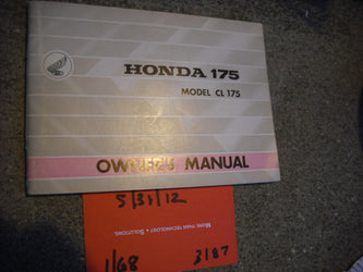 Honda CL175 1968 Owners Manual  3187
