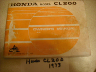 Honda CL200 Owners Manual