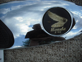 Honda Super 90 S90 rt Chrome Panel Rubber and S90 badge sku 3216