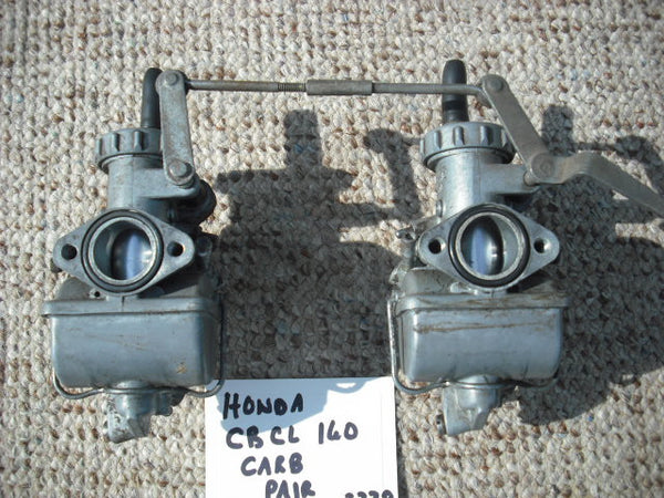 Sold Honda CB160 CL160 Carburetor Pair Complete