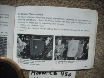 Honda CB450 K7 Manual