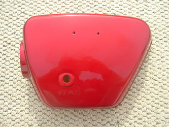 Honda CB350 CL350 1970 left Candy Ruby Red Sidecover NOS Perfect 1446