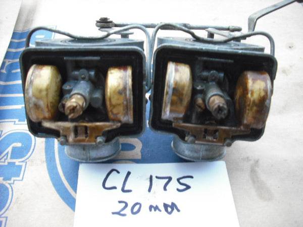 Honda CB175 CL175 Carburetor Pair Complete