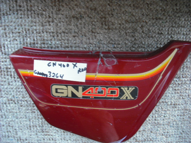 Suzuki GN400X right red sidecover 47111-37300 R sku 3264