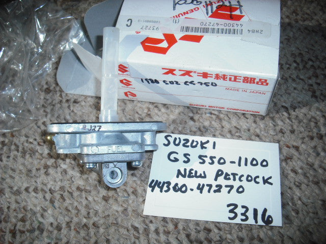 Suzuki GS Petcock NOS OEM New 4433-47270 sku 3316