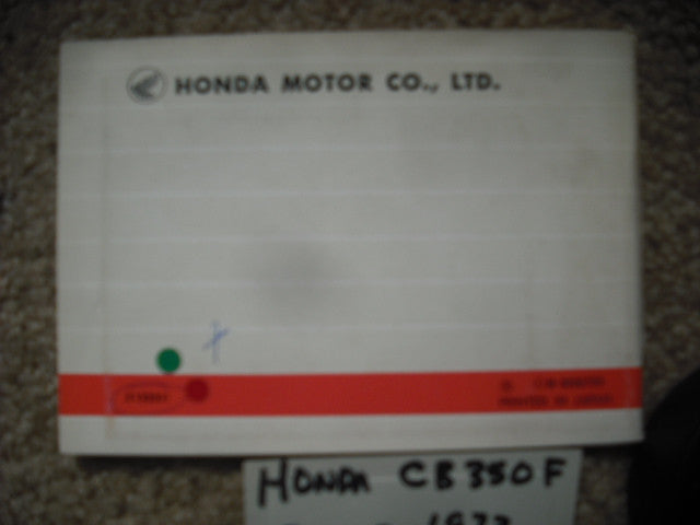 Honda CB350F Manual 3240