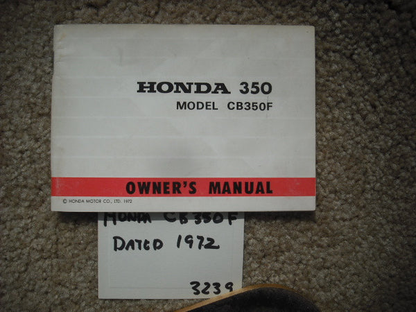 Honda CB350F Manual 3240