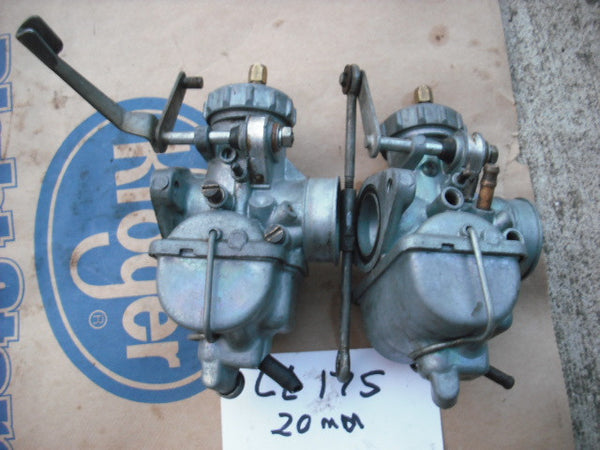 Honda CB175 CL175 Carburetor Pair Complete