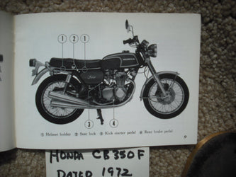 Sold Ebay Honda CB350 Four OEM Owners Manual sku 4599