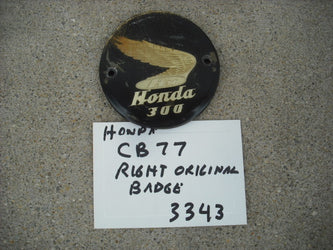 Honda CB305   CB77 305 Superhawk Right Badge 3343