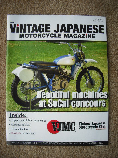 VJMC Magazine Cover: Suzuki RH67 Motocrosser October 2011   sku 4614 Free shipping to USA